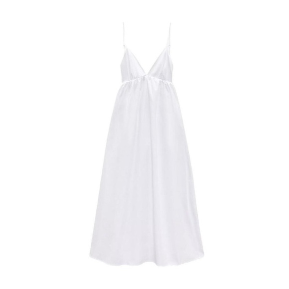 Zara limited edition top stitch cotton backless dress - Picture 3 of 4